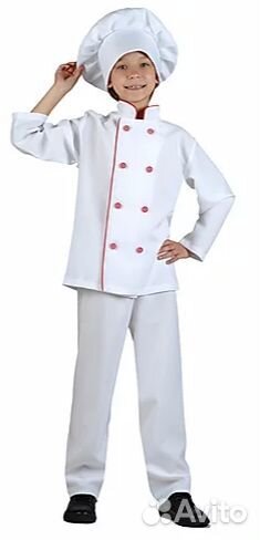 Костюм Шеф повар детский с кителем и брюками кв-M