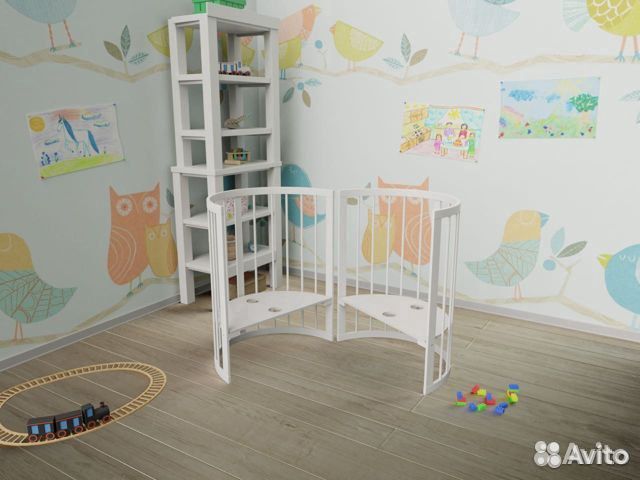 Детская кровать трансформер из массива бука