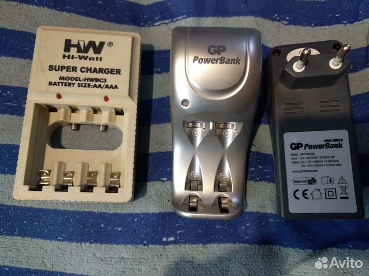 Зарядные устройства для аккумуляторных батареек