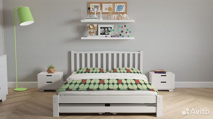 Кровать из массива 2-спальная 