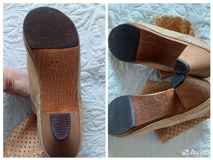 Сапоги-клоги, натуральная кожа