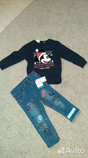 Свитер и джинсы для мальчика 2-3 г