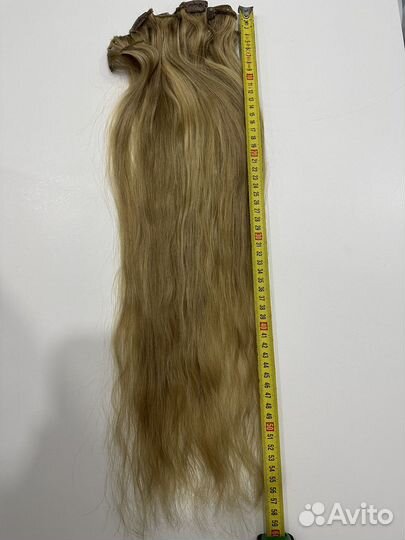 Натуральные волосы на заколках 60 см