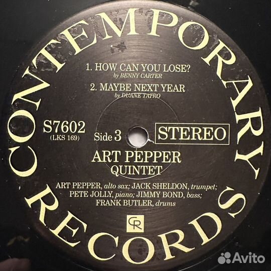 Art Pepper Quintet – Smack Up (США 2009г.) 45 RPM