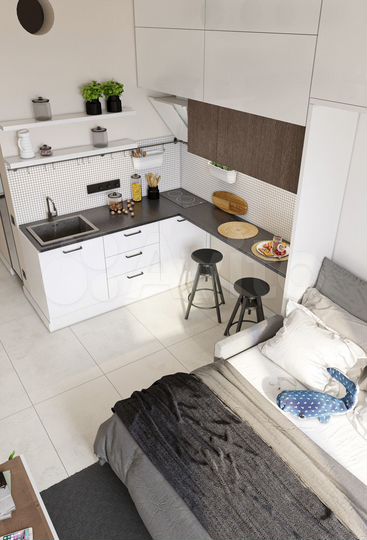 Апартаменты-студия, 14,8 м², 8/9 эт.