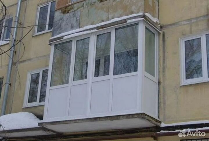 Остекление балкона распашное