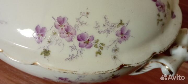 Супница, старинный фарфор ф-ки Гарднера
