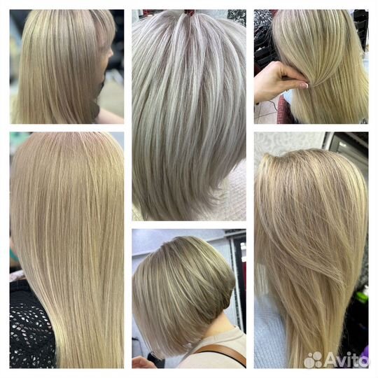 Стрижка окрашивание укладка 500