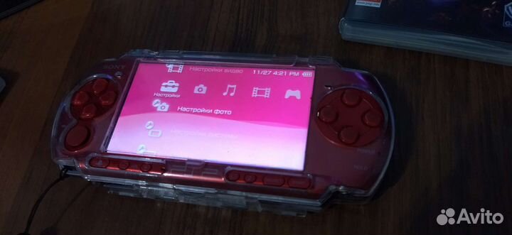 PSP red edition 3008 god of war