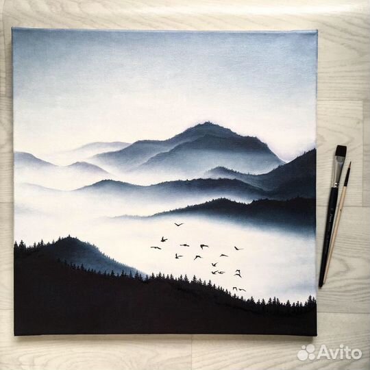 Картина маслом на холсте пейзаж