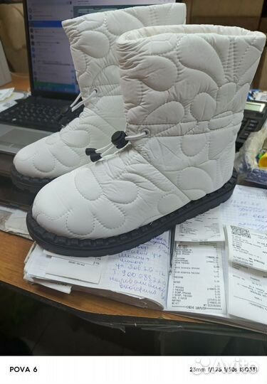 Дутики белые 40 размер