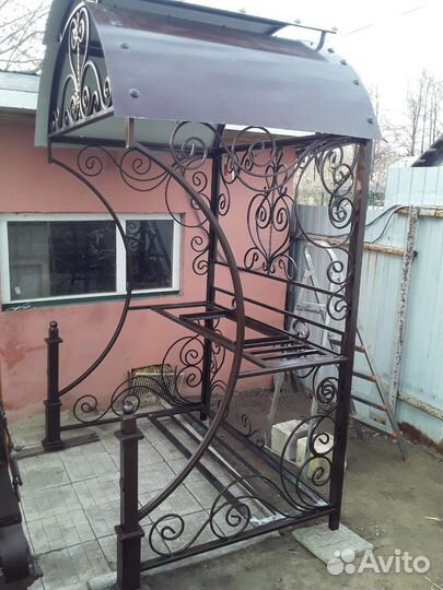 Мангал с крышей разборный