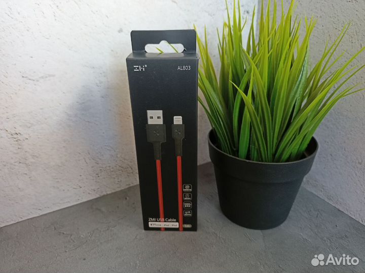 Кабель ZMI Magnet USB Lightning Apple Cable 1m Кра