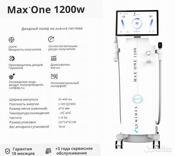 Аппарат для эпиляции Люминес’ Макс-Ван 1200W