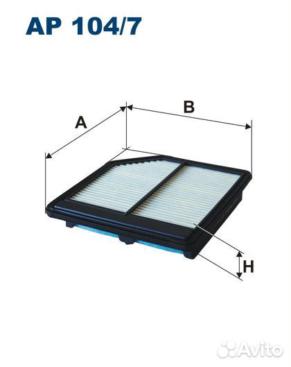 Фильтр воздушный honda civic 1.4/1.8 06