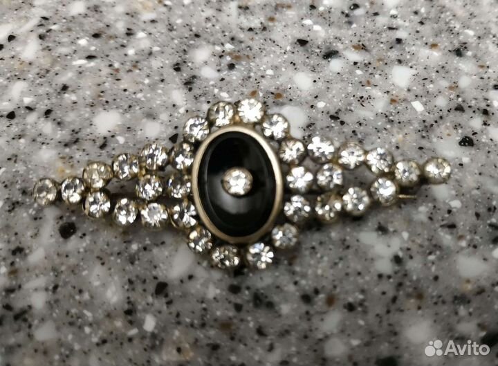 Заколка для галстука, брошь, СССР, серебро