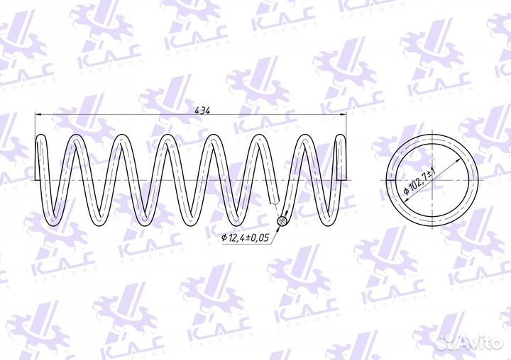Пружина (2 шт.) задней подвески ваз 2101-2107