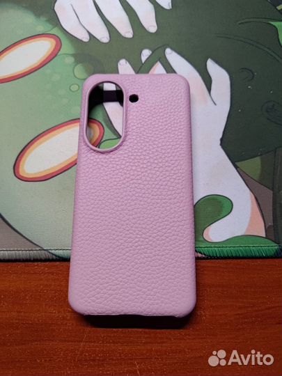 Чехол для Asus Zenfone 9 кожаный розовый