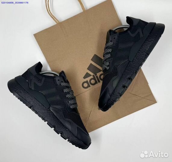 Кроссовки Adidas Nite Jogger Black (Арт.72202)