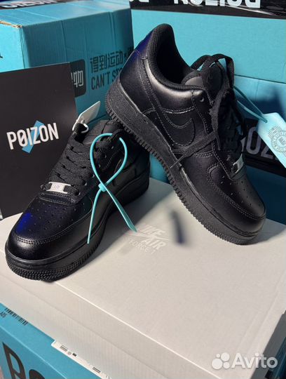 Nike air force 1 low (черные) оригинал