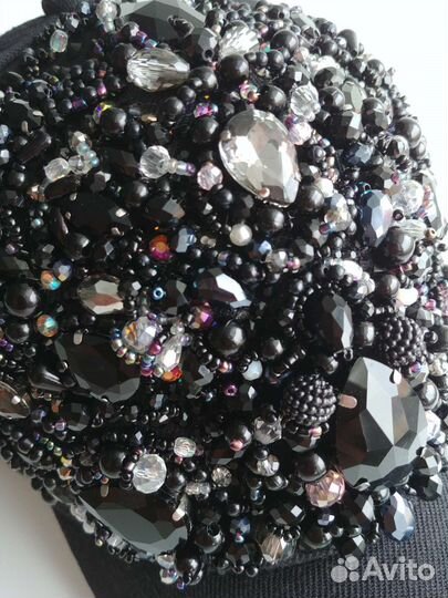 Бейсболка кепка ручная работа в стразах