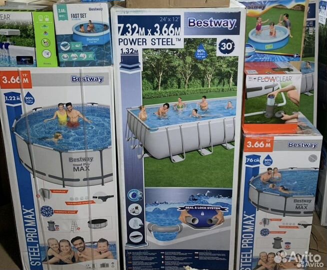 Каркасный бассейн bestway 366x122 новый