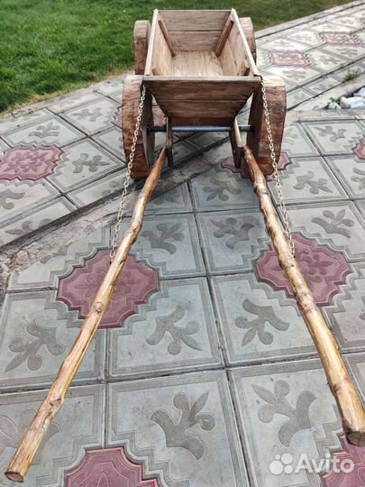 Телега деревянная декоративная