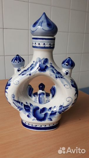 Штоф (графин) керамический Гжель