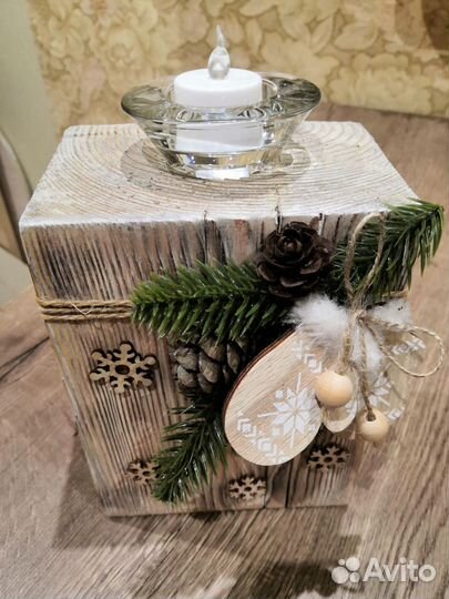 Новогодний подсвечник декор