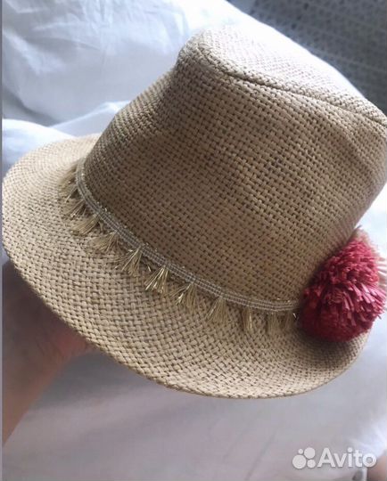 Соломенная шляпа детская kiabi и шапка Fila легкая