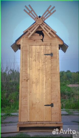 Уличный туалет деревянный JWL458