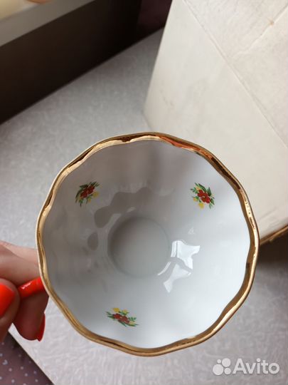 Сервиз чайный СССР Дулевский фарфор новый Бронь