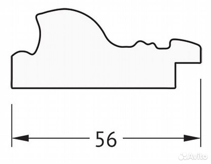 Зеркало Evoform Definite 104х54 BY 3071 в багетно