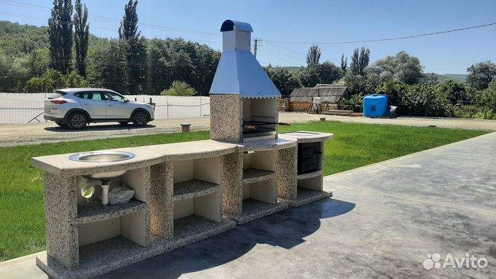 Барбекю бетонные сборные