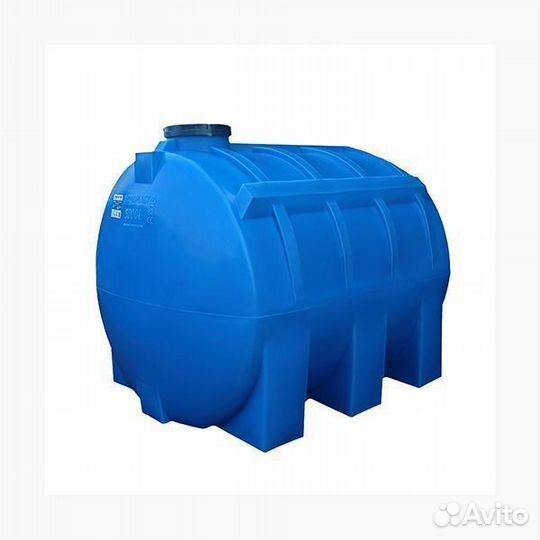 Бочка пластиковая 5000 л для жидкостей (горизонтал