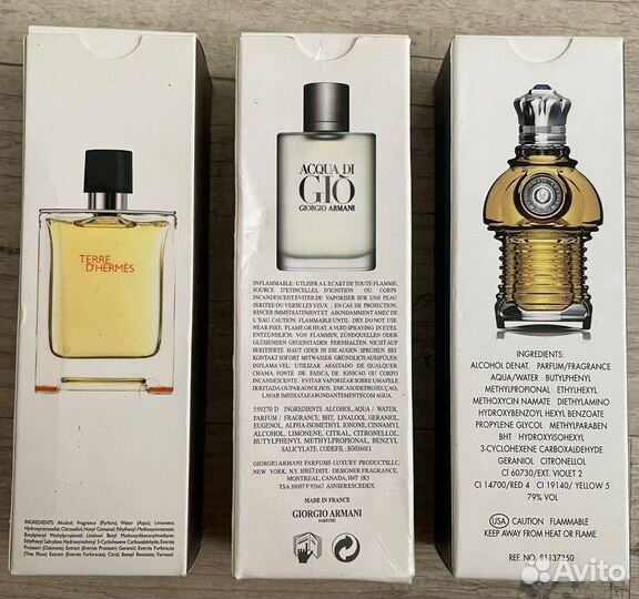 Terre d'Hermes, Acqua di Gio GA, Chic Shaik No 70