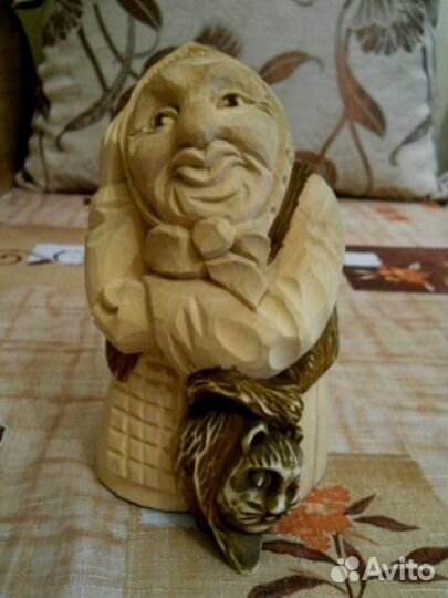 Скульптура ручной работы,Оберег, резьба по дереву