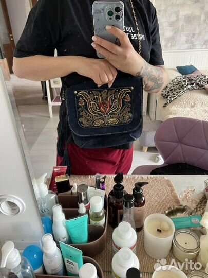 Сумка натуральная замша