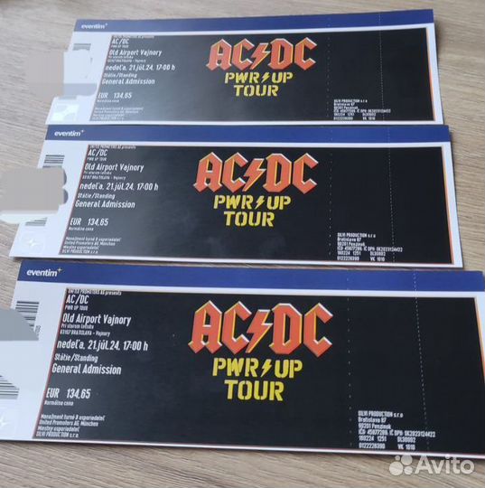3 билета на концерт AC/DC Power Up 21.07 Словакия