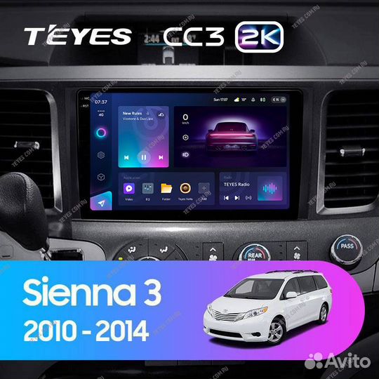 Магнитола Toyota Sienna 3 XL30 2010-2014 2K 4/64