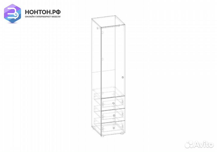 Пенал комбинированный Мийа-3А шк-004 ясень шимо св