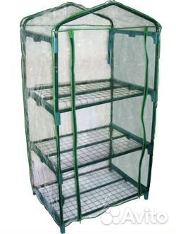 Стеллаж парник для рассады 3 полки 68x49x128 см