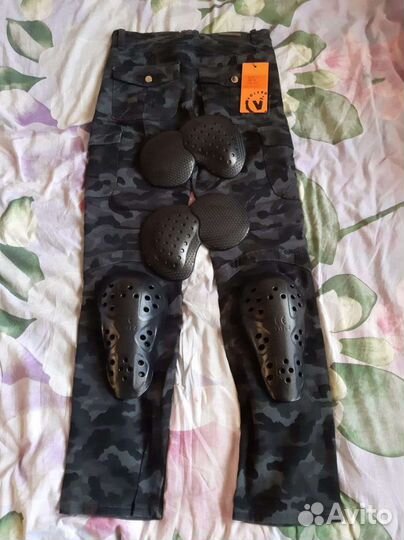 Мотоциклетные штаны с накладками подростковые