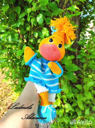 Развивающая игрушка- перчаточная уточка