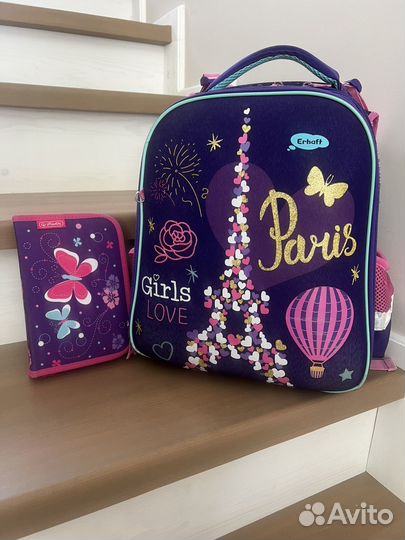 Рюкзак школьный для девочки и пенал