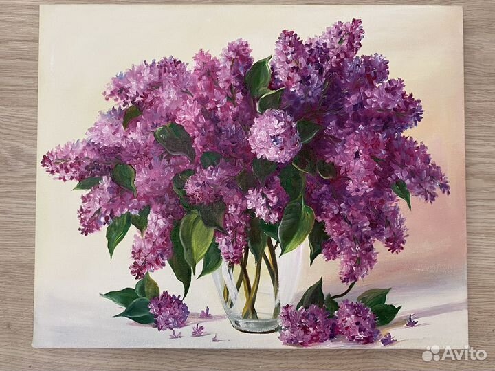 Картина маслом. Сирень