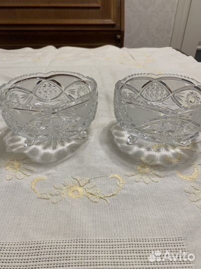 Хрустальные вазочки времен СССР