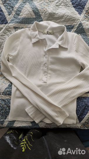 Блузка, кофта, лонгслив белая женская размер S