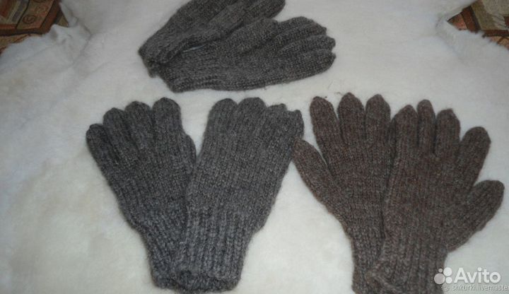 Новые Перчатки из натуральной шерсти