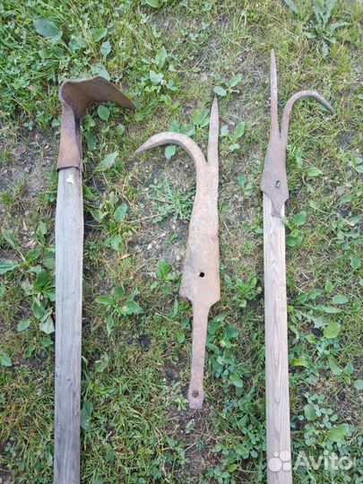 Багор, мотыга кованные, старина